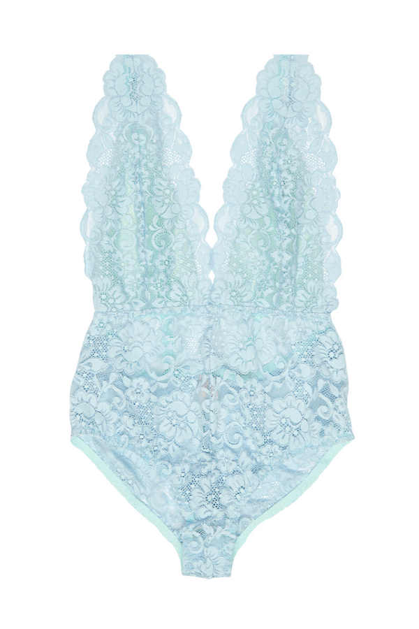 Comin' In HAHt Lace Bodysuit | French Blue