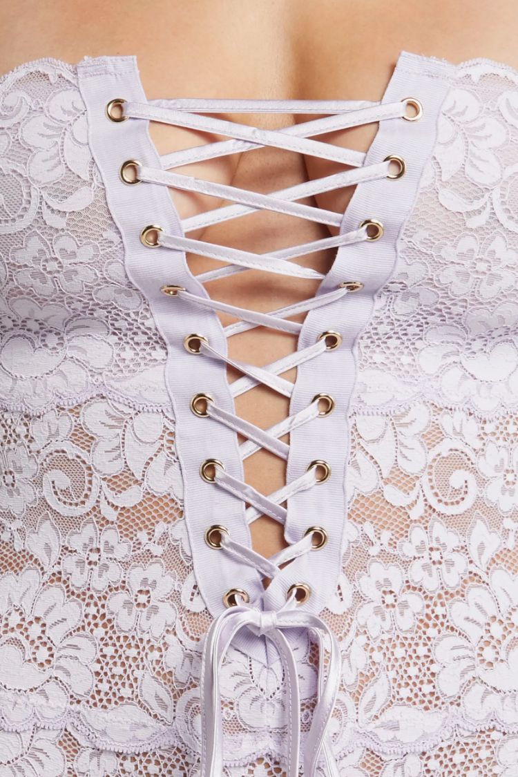 Spinster Reversible Lace Bodysuit | Lavender