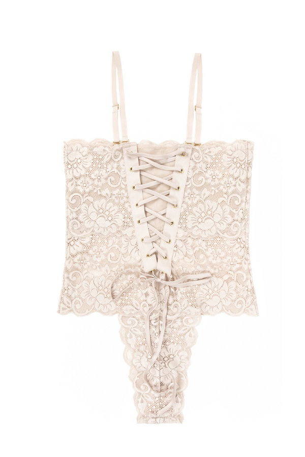 Spinster Reversible Lace Bodysuit | Nude Beach