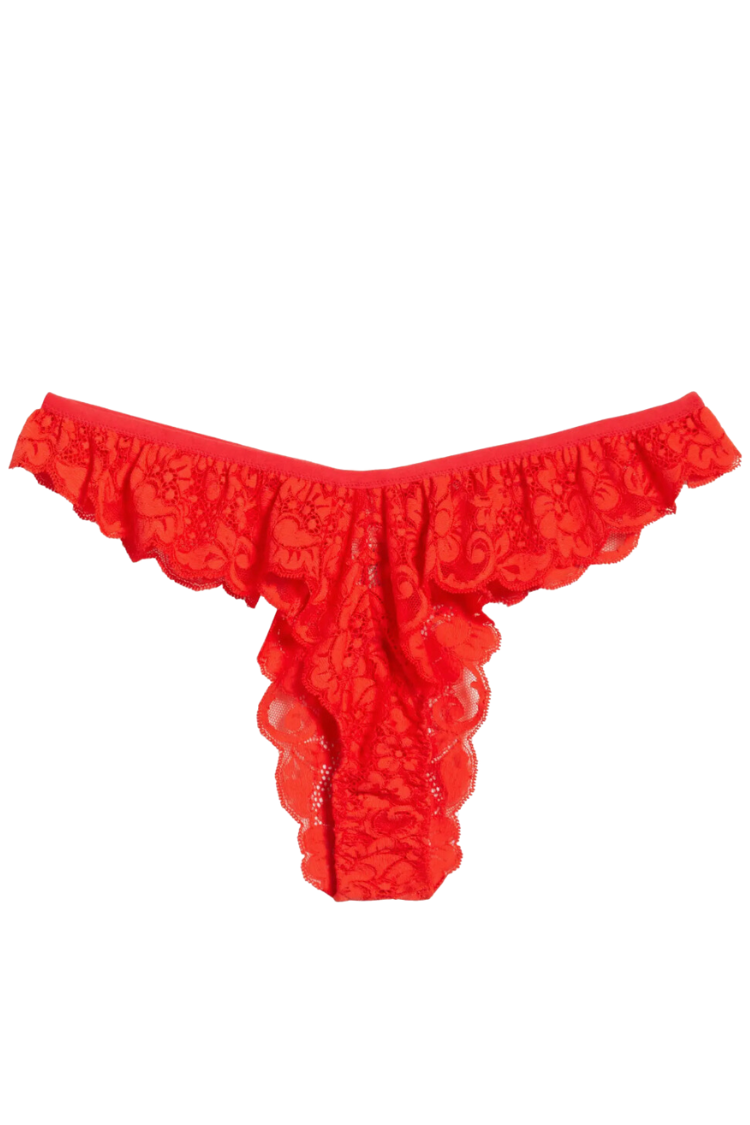 Fly Girl Lace Panty | Blood Orange