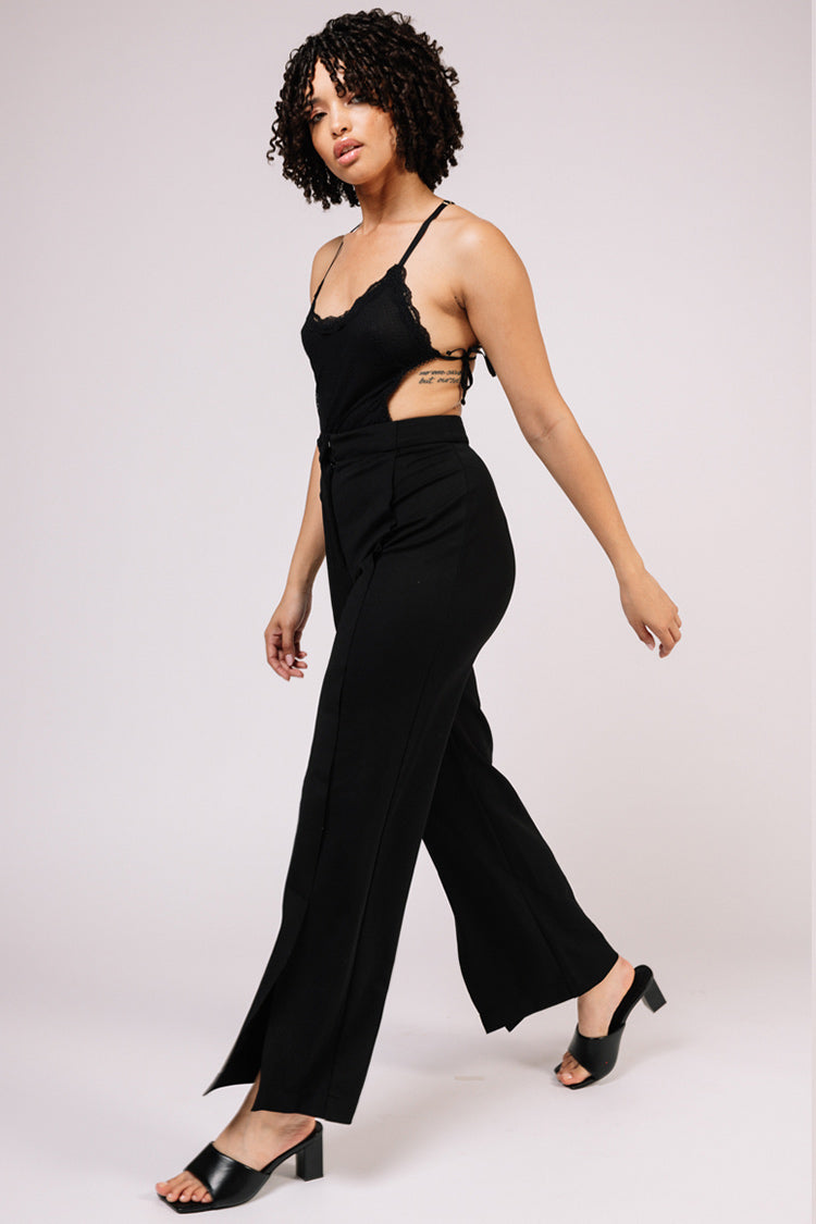 black thong bodysuit | Model is wearing Size S