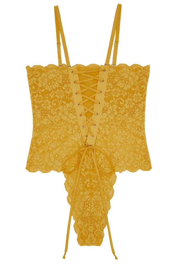 Spinster Reversible Lace Bodysuit | Marigold